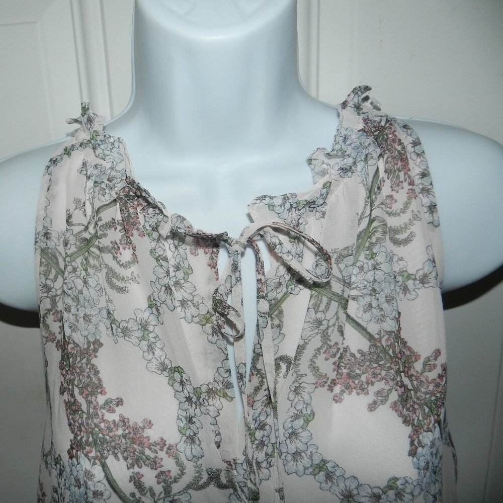 Max Studio Blouse Women's M Multicolor Floral Sleeveless Blouse NWT🆕⌚📦🏃💨🚚 - Picture 2 of 9